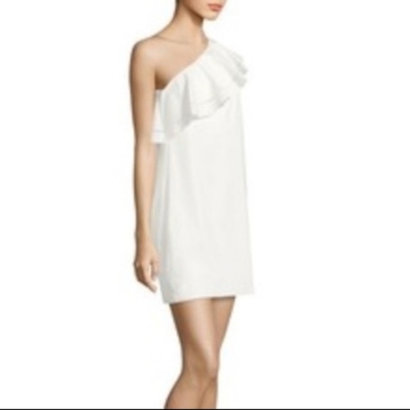 Anthropologie Cloth Stone One Shoulder White Dress - Picture 1 of 4